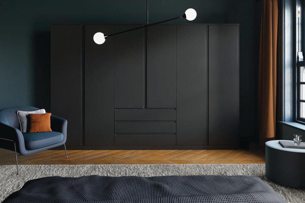 black wardrobes